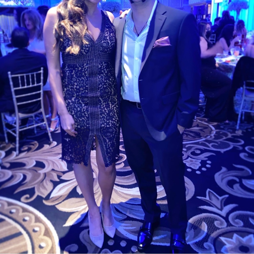 Bardot Dress Navy, Size 8M